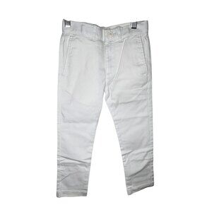 Crewcuts Factory Boys White Skinny Fit Chino Pants Size 5 Adjustable Waist NWT